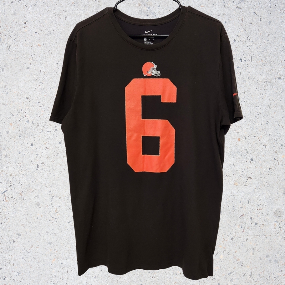 Nike Mayfield 6 Football Tee Brown Orange XL